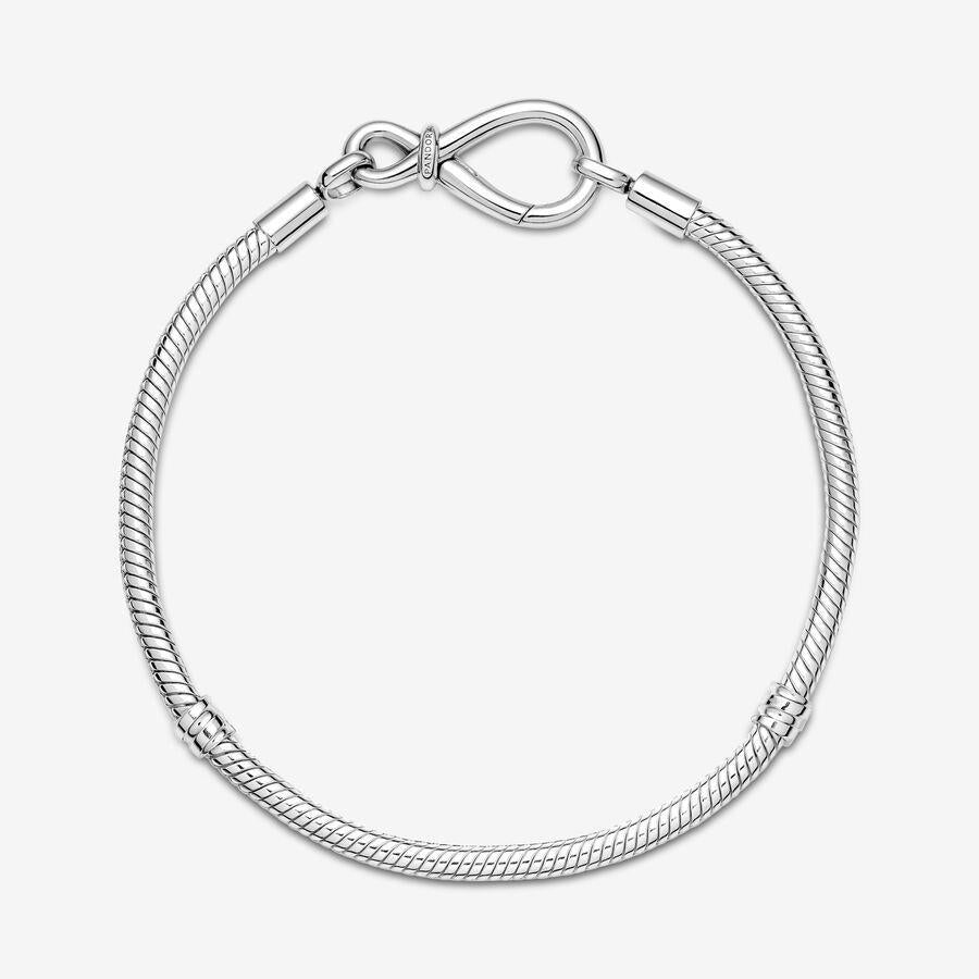 Pandora Moments Infinity Knot Snake Chain Bracelet 17 cm