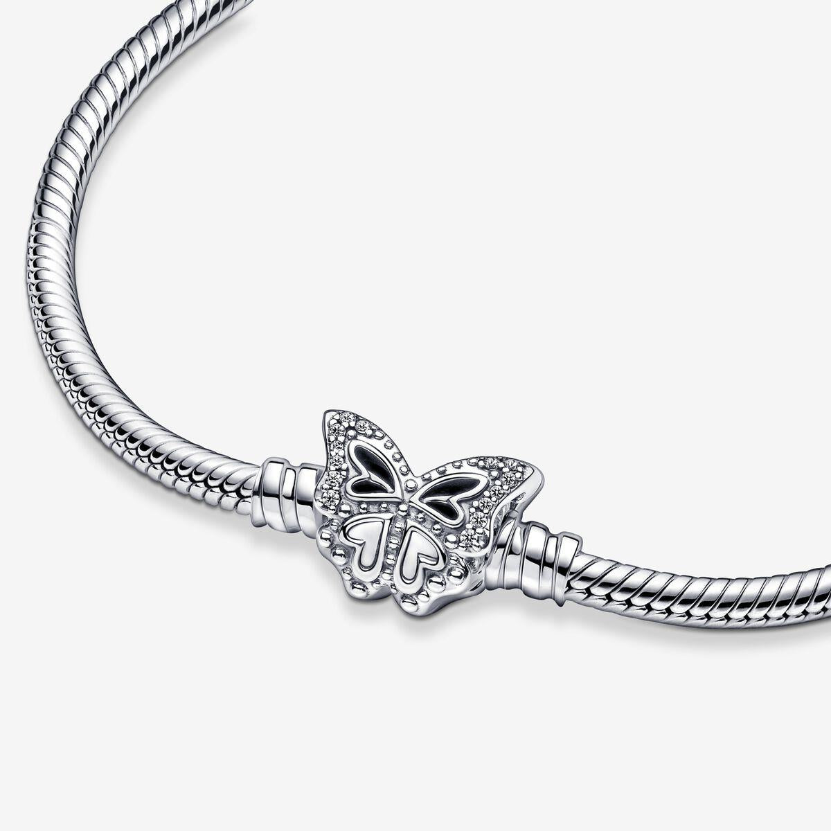 Pandora Moments Butterfly Clasp Snake Chain Bracelet 20 cm