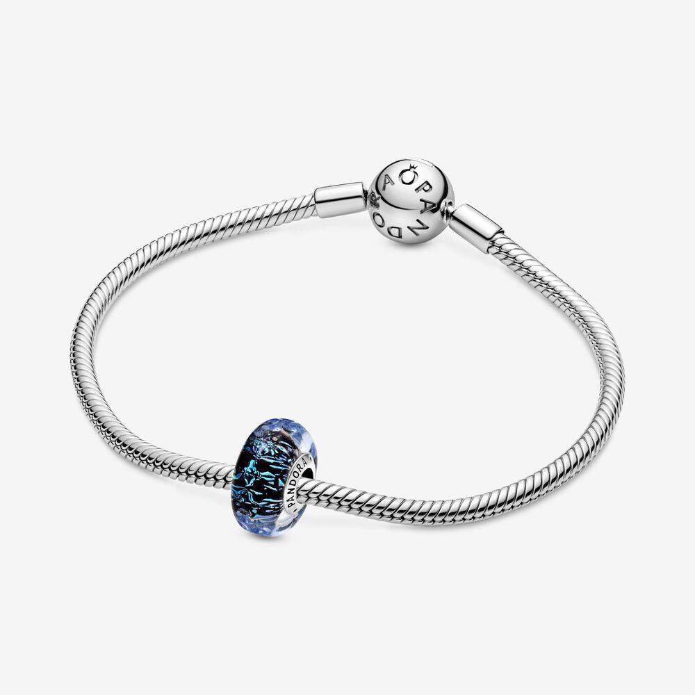 Pandora 798938C00 Wavy Dark Blue Murano Glass Ocean Bead Charm - Watch Home™