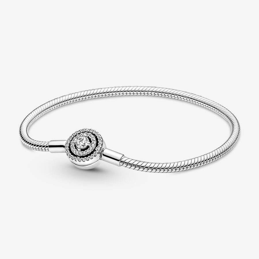 Pandora Moments Halo Snake Chain Bracelet 17 cm