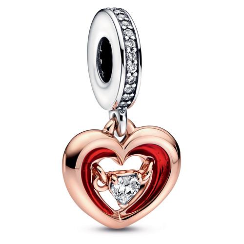 Pandora Charm Pendant Two-Tone Radiant Heart