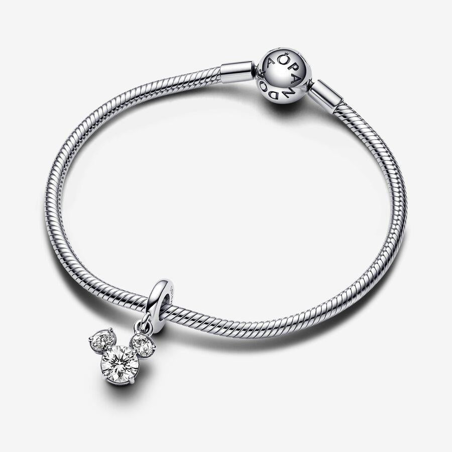 Pandora Disney Mickey Mouse Sparkling Head Silhouette Dangle Charm