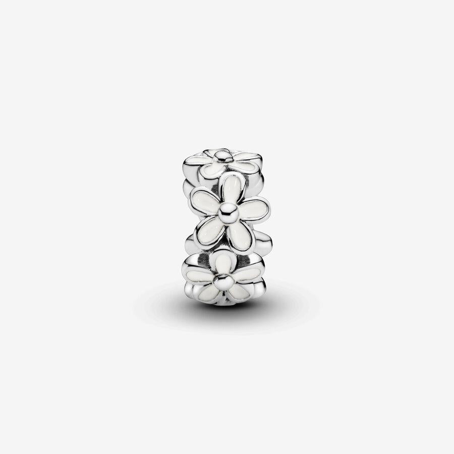 Pandora White Daisy Flower Spacer Charm 791495EN12