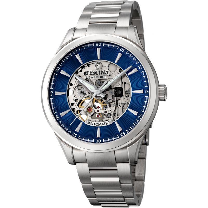 Festina F20536/3 Blue Automatic Skeleton Men's Watch