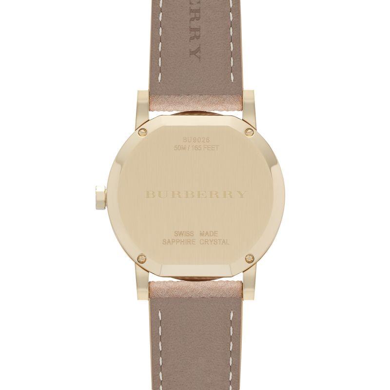 Burberry BU9026 The City Champagne Dial Check Strap Women's Watch