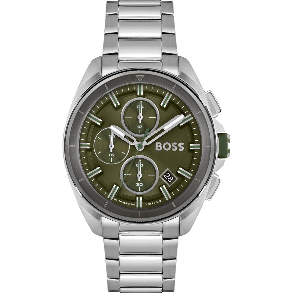 Hugo Boss 1513951 Volane Chronograph Silver Khaki Men's Watch - Watch Home™