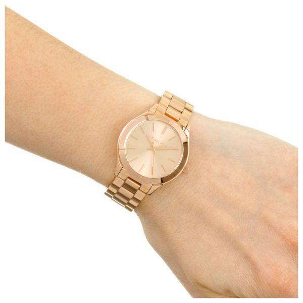 Michael Kors MK3513 Mini Slim Runway Rose-Tone Stainless Steel Women's Watch - Watch Home™