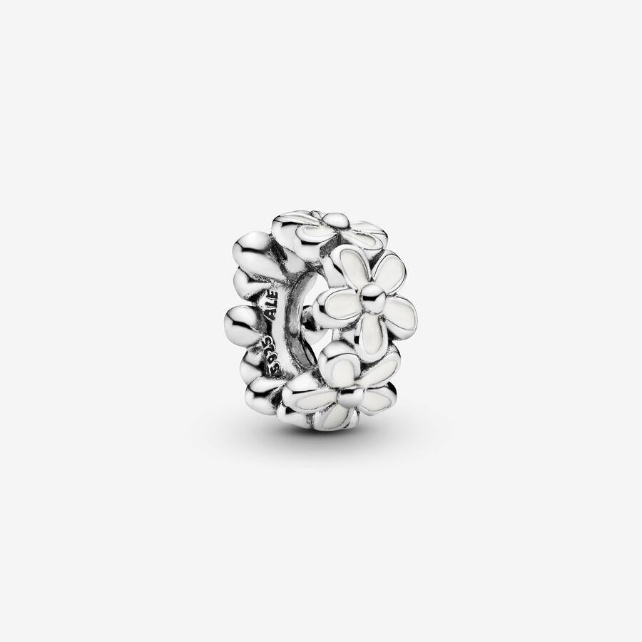 Pandora White Daisy Flower Spacer Charm 791495EN12