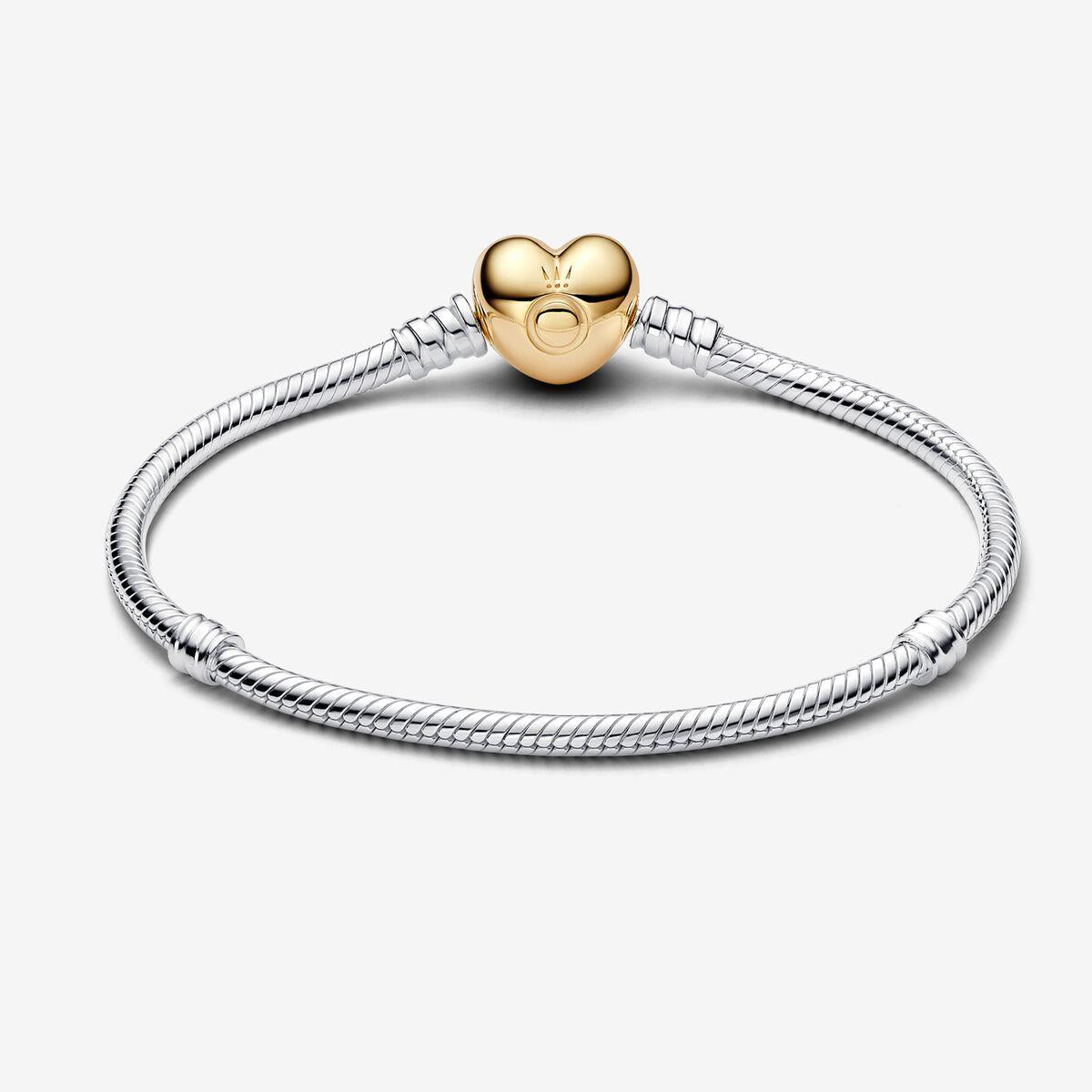 Pandora Moments Heart Clasp Snake Chain Bracelet 20 cm