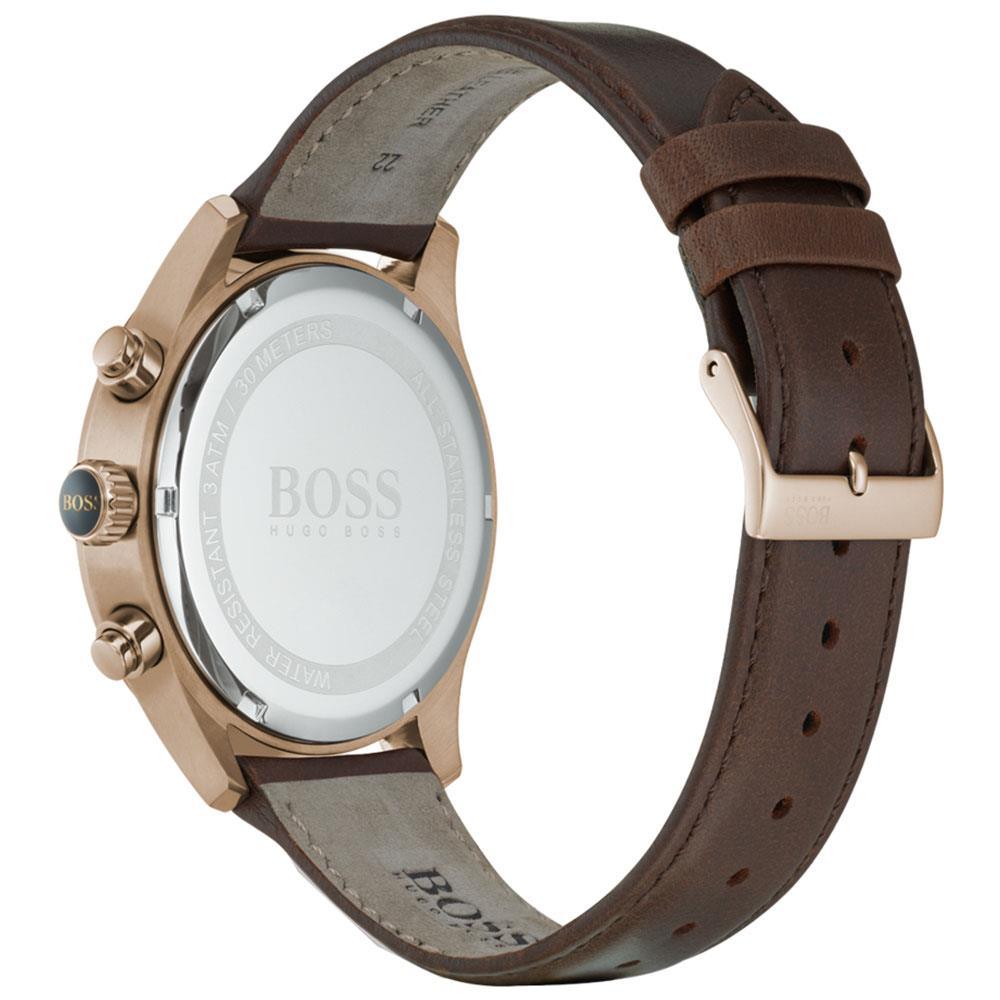 Hugo Boss 1513604 Leather Strap Chronograph Quartz Men's Watch - Watch Home™