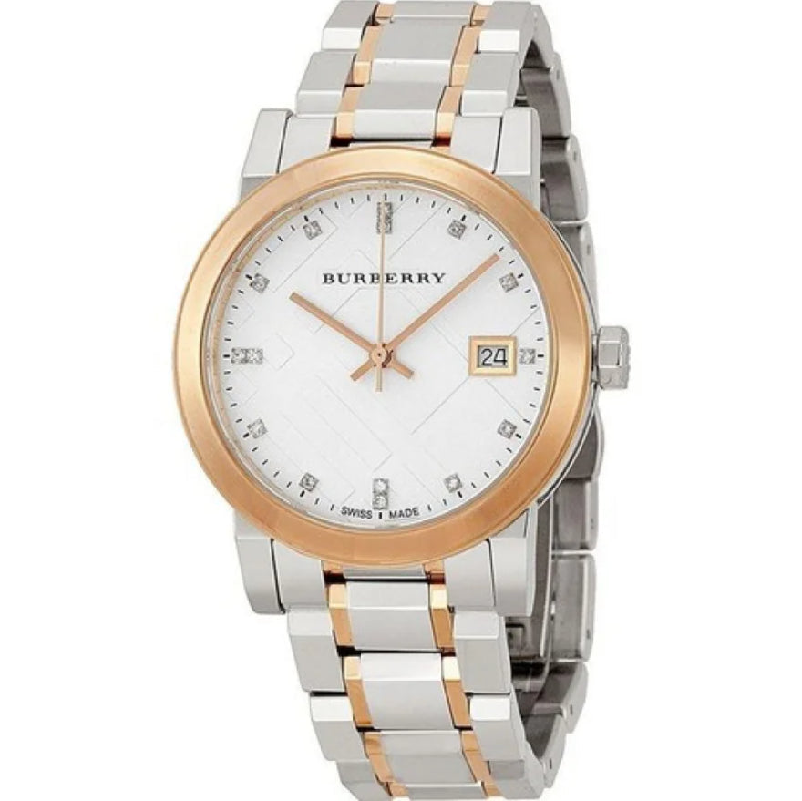 Burberry BU9127 Silver Dial Two-tone Ladies Watch