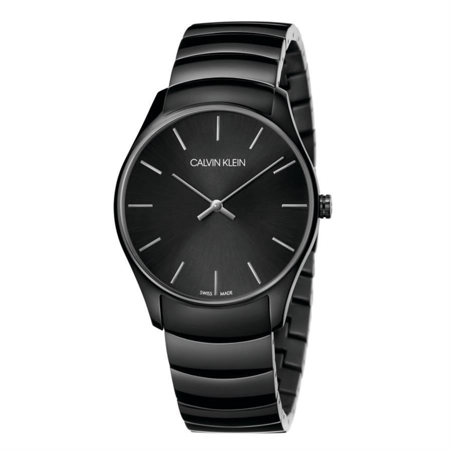 Calvin Klein K4D21441 Classic Too Quartz Black Dial Unisex Watch - Watch Home™