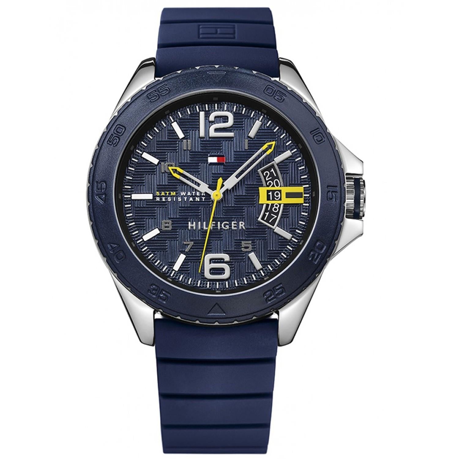 Tommy Hilfiger 1791204 Blue Dial Blue Silicone Men's Watch