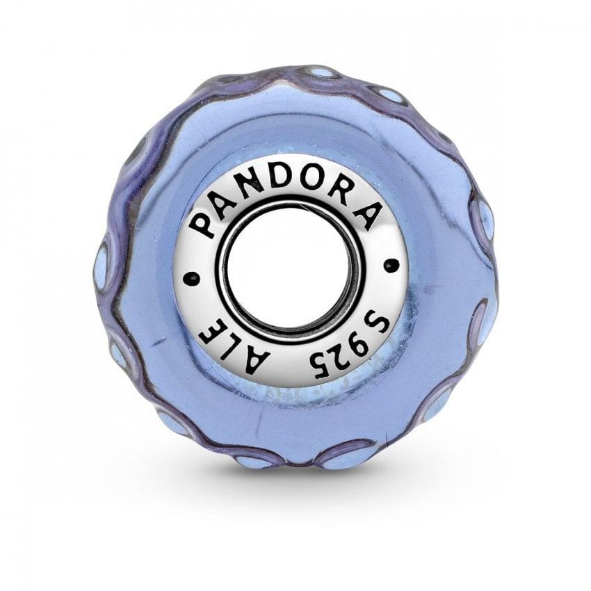 Pandora Wavy Lavender Murano Glass Charm