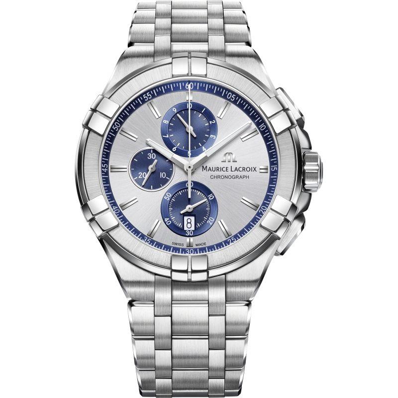 Maurice Lacroix 'Aikon' Silver Stainless Steel Chronograph Swiss Mens Watch