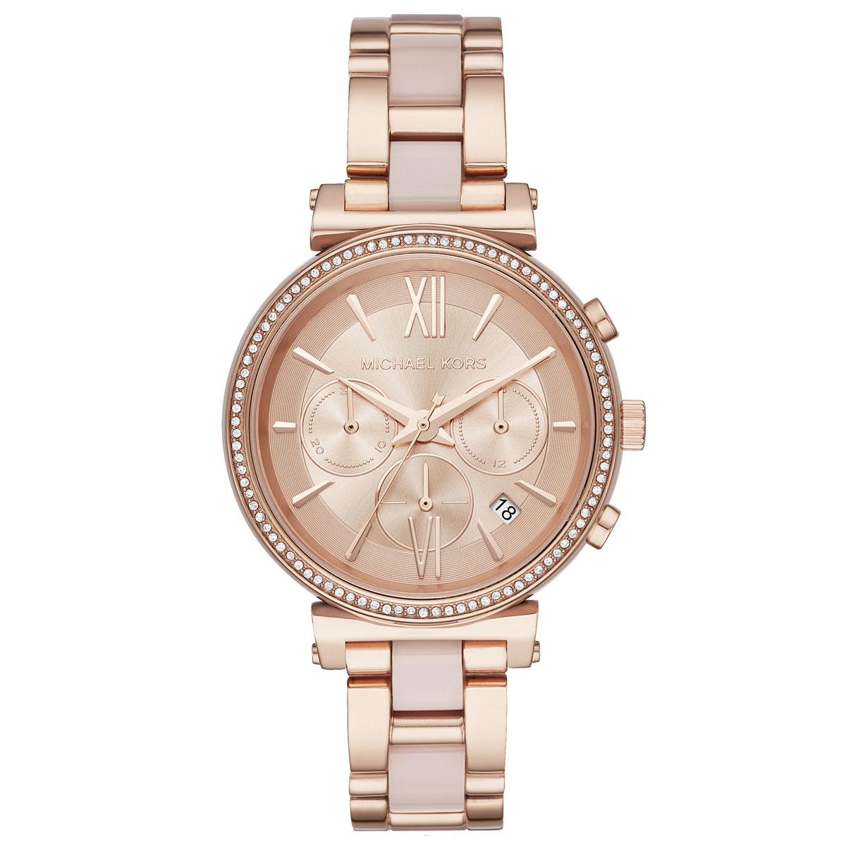 Michael Kors Sofie Chronograph Rose Dial Ladies Watch MK6560‎