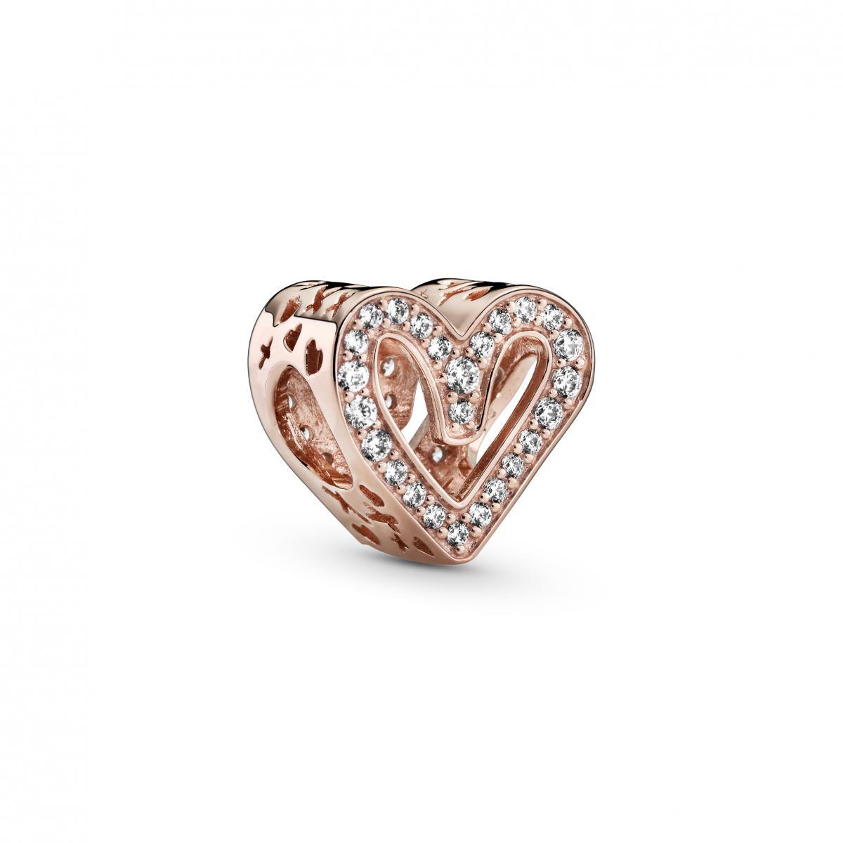 Pandora Sparkling Freehand Heart Charm