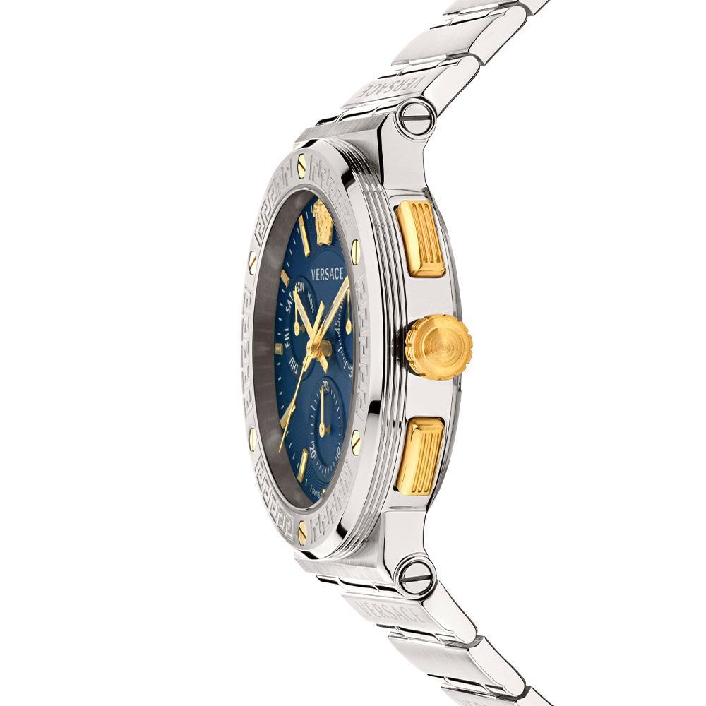 Versace VEZ900221 Blue 43 mm Greca Logo Men's Watch - Watch Home™